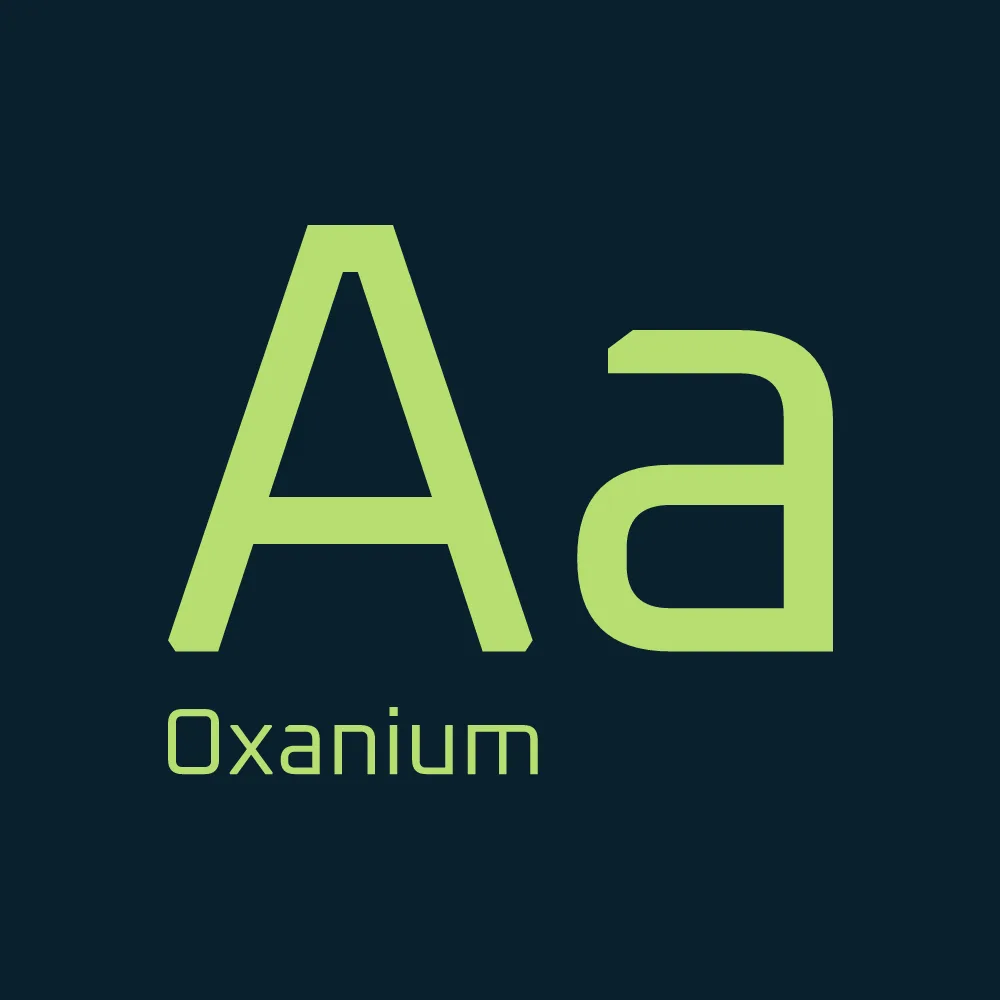 A large “Aa” in lime on midnight blue, with the typeface name below.